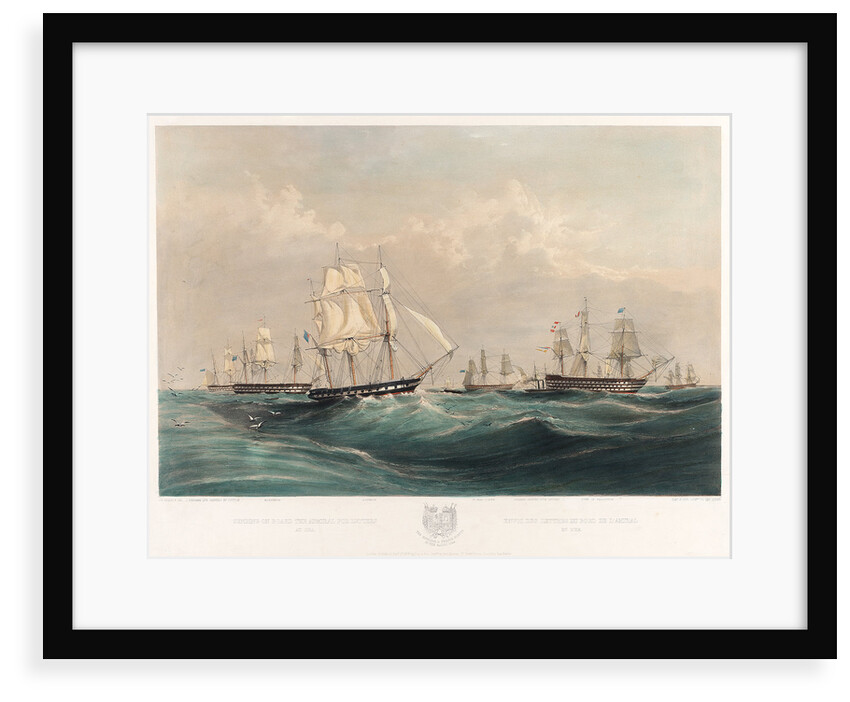 The English and French fleets in the Baltic, 1854 by Oswald Walter Brierly