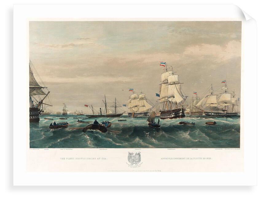 The English and French fleets in the Baltic, 1854 by Oswald Walter Brierly
