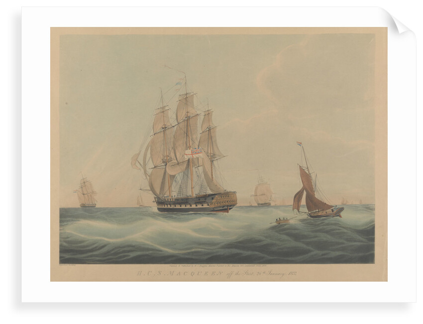 HCS 'MacQueen' (1821) off the Start, 26th January 1832 by William John Huggins