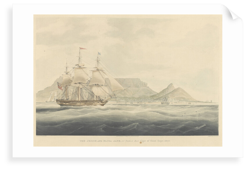 The Jessie and Eliza Jane in Table Bay, Cape of Good Hope, 1829 by Edward Duncan