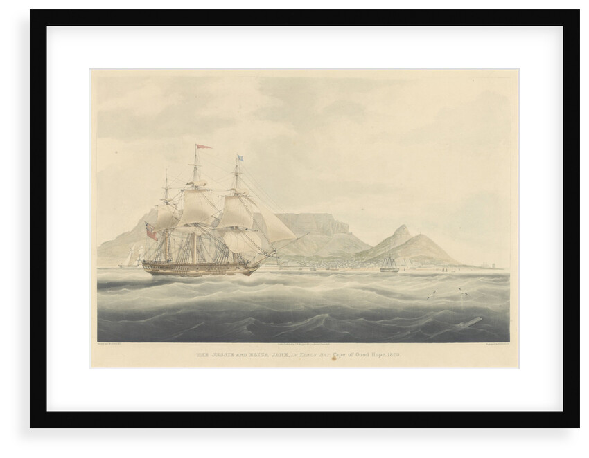 The Jessie and Eliza Jane in Table Bay, Cape of Good Hope, 1829 by Edward Duncan