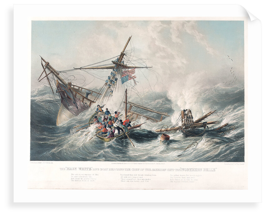 The life boat 'Mary White' rescuing the crew of the American ship 'Northern Belle' by John Wilson Carmichael
