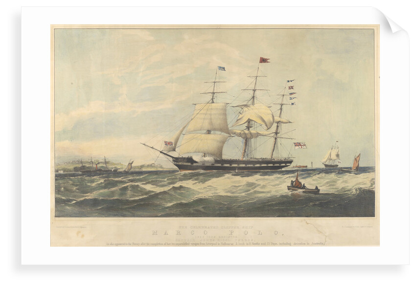 The celebrated Clipper Ship Marco Polo by Thomas Dove