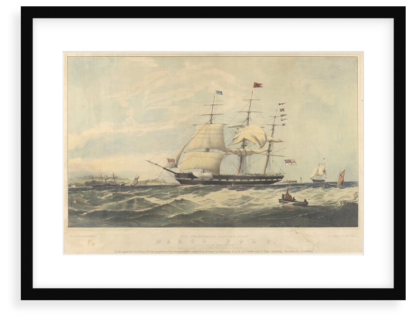 The celebrated Clipper Ship Marco Polo by Thomas Dove