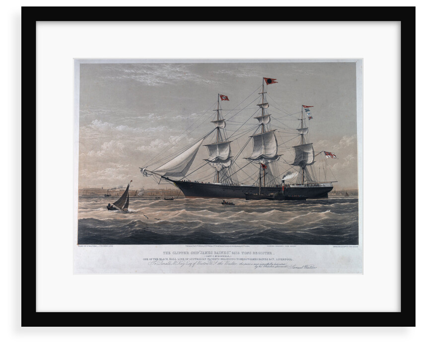 United States Mail Steam Ship Pacific... rescuing the Crew of the Barque Jesse Stevens by means of Francis metallic life boat during a heavy gale, Dec 4th 1852, in lat 48, lon 40 by Samuel Walters