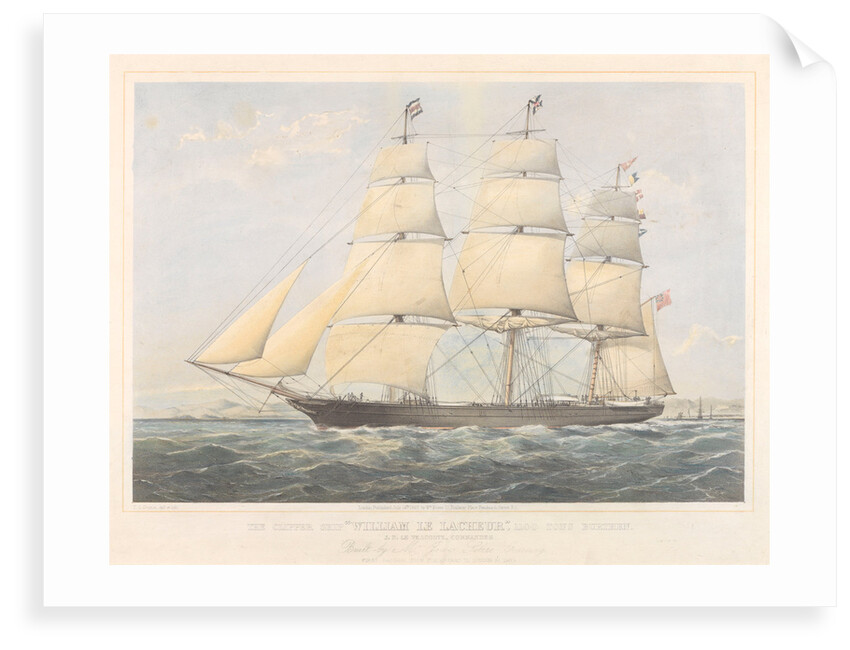 Clipper Ship 'William Le Lacheur' by Thomas Goldsworth Dutton