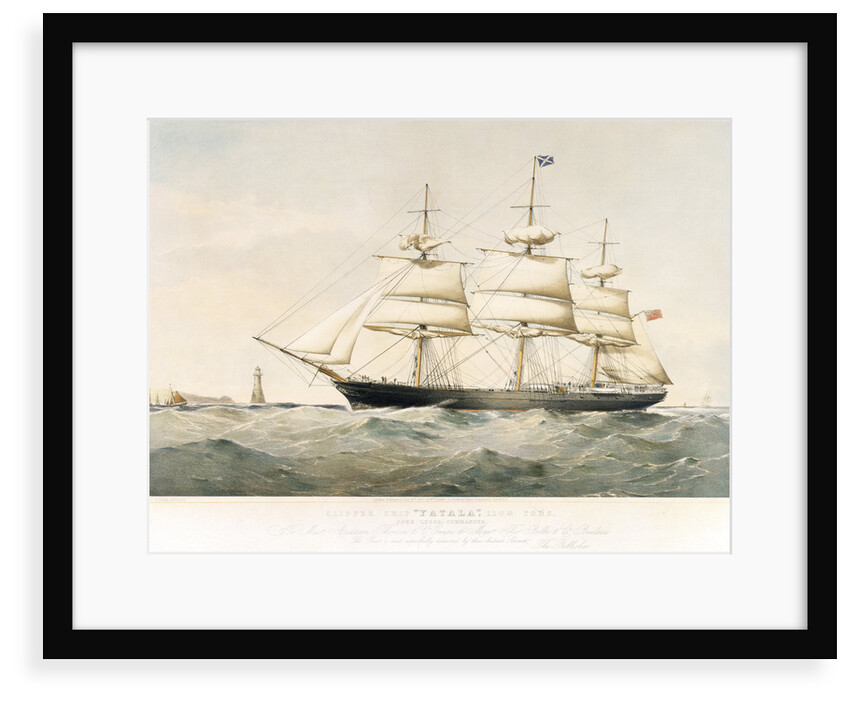 Lithograph of Clipper Ship 'Yatala' by Thomas Goldsworth Dutton