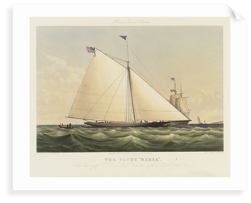 The yacht 'Maria' by Thomas Sewell Robins