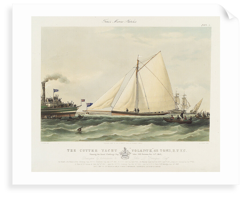 Cutter yacht 'Volante' by Thomas Sewell Robins