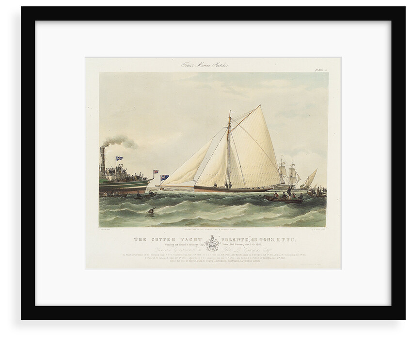Cutter yacht 'Volante' by Thomas Sewell Robins