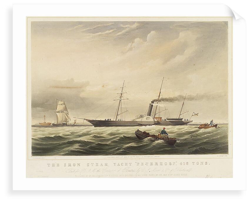 The iron steam yacht 'Peterhoff' by Thomas Sewell Robins
