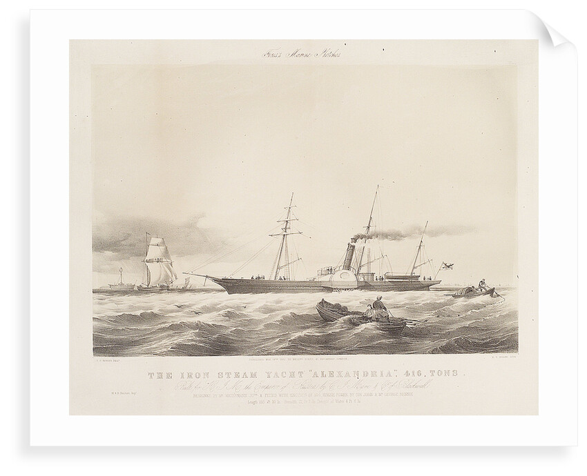 The iron steam yacht 'Alexandria' by Thomas Sewell Robins