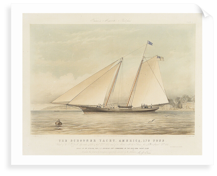 The schooner yacht 'America' by Thomas Sewell Robins
