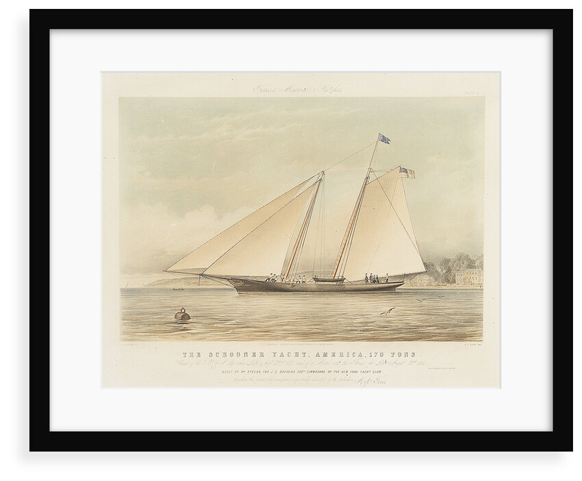 The schooner yacht 'America' by Thomas Sewell Robins