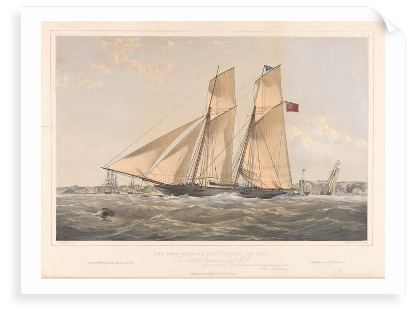 The Iron Schooner Yacht Titania, 100 Tons by Thomas Goldsworthy Dutton; William Foster; Day & Son
