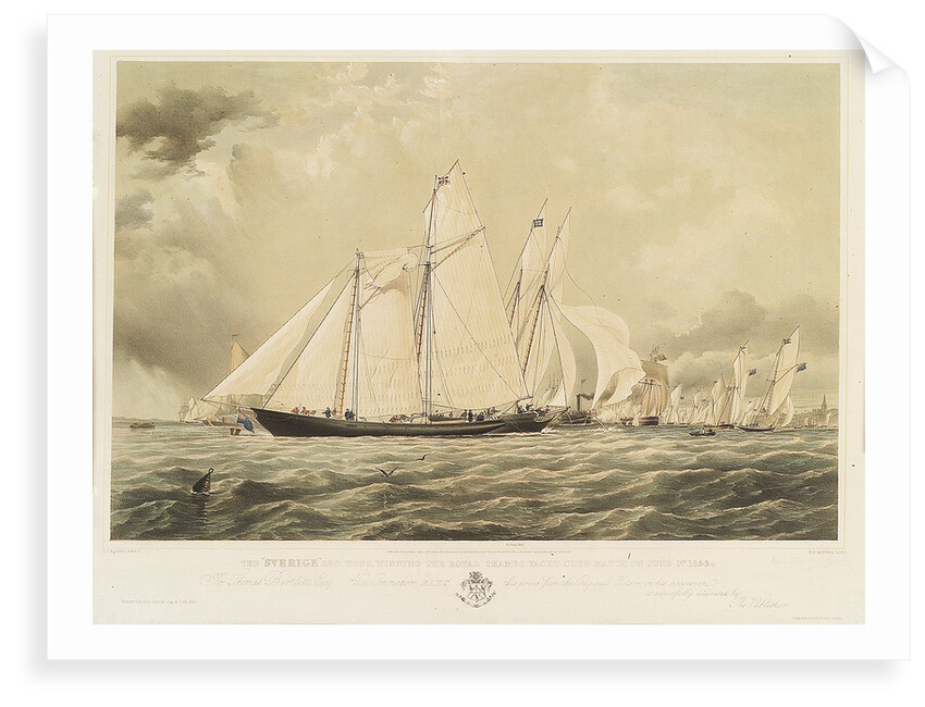 The 'Sverige' winning the Royal Thames Yacht Club match on 1 June 1853 by Thomas Sewell Robins