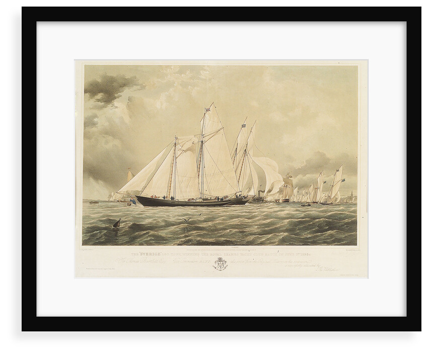 The 'Sverige' winning the Royal Thames Yacht Club match on 1 June 1853 by Thomas Sewell Robins