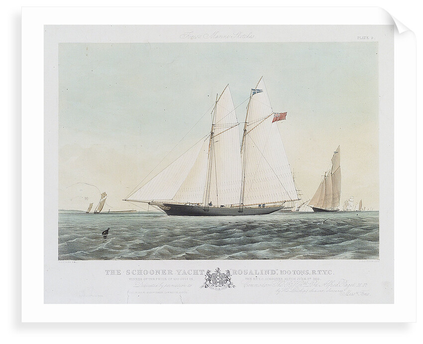 The schooner yacht 'Rosalind' by Thomas Sewell Robins