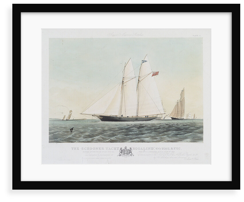 The schooner yacht 'Rosalind' by Thomas Sewell Robins