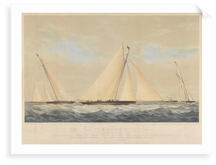 The Cutter Yacht 'Thought' (1854) in 1860 by Josiah Taylor
