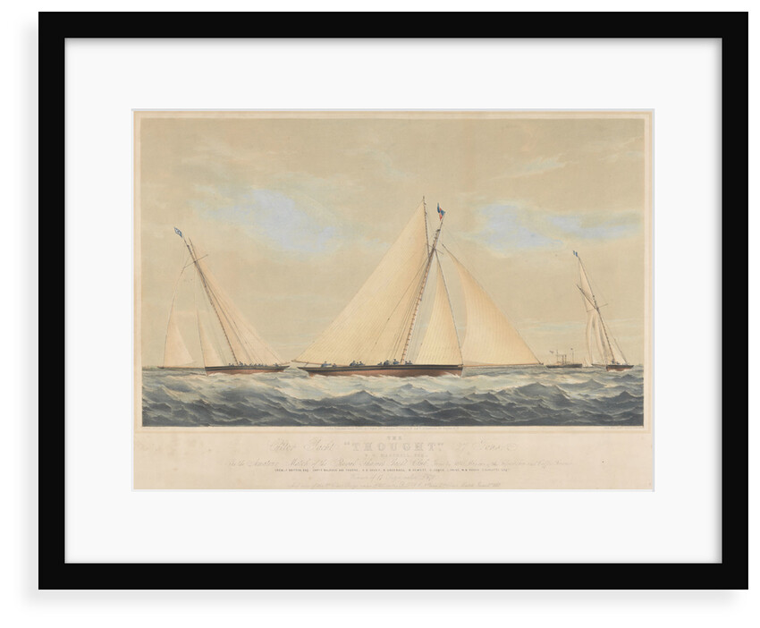 The Cutter Yacht 'Thought' (1854) in 1860 by Josiah Taylor