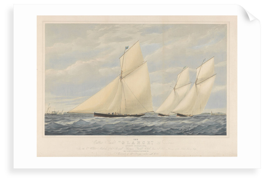The Cutter Yacht Glance, 36 Tons by Josiah Taylor
