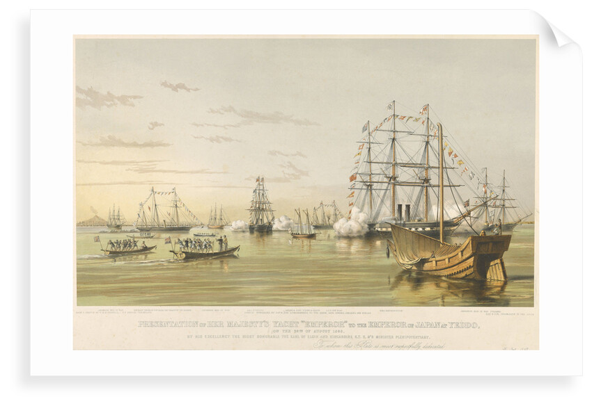 Presentation of HMY 'Emperor' to the Emperor of Japan at Yeddo, on the 26 August 1858 by F. le Breton Bedwell