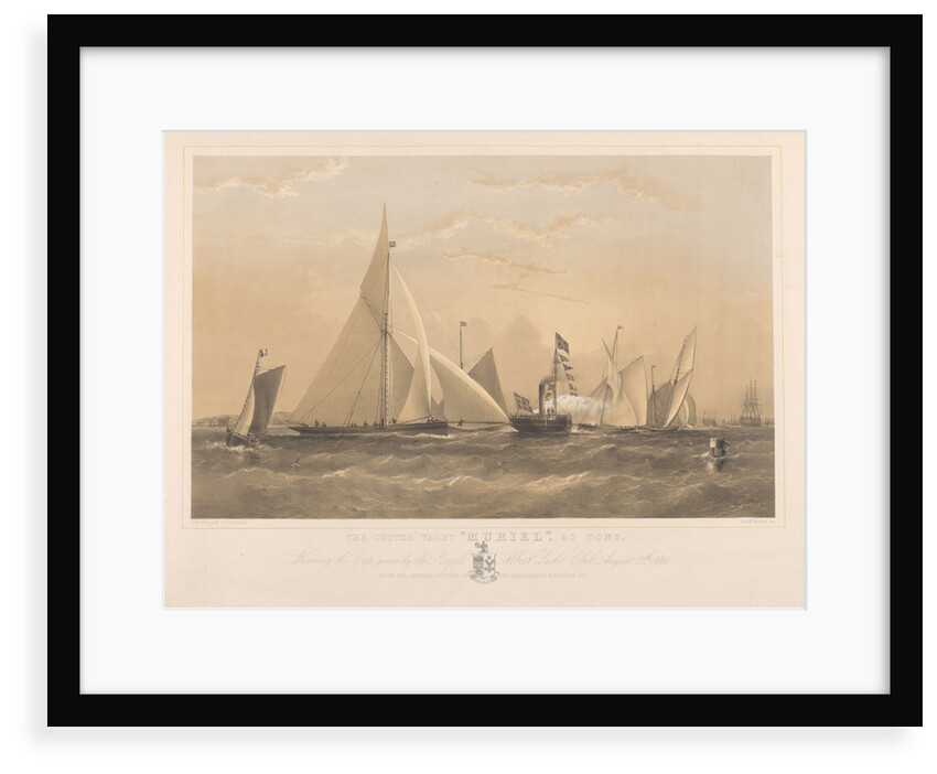 The Cutter Yacht Muriel,  40 Tons, Winning the Cup given by the Royal Albert Yacht Club, August 19th 1869 by Arthur Wellington Fowles