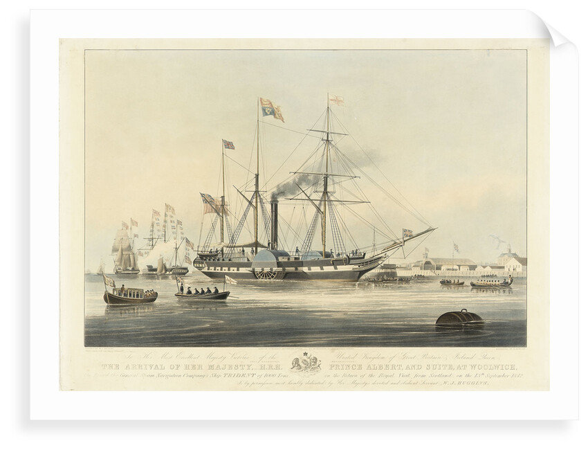 The arrival of Her Majesty Prince Albert and suite at Woolwich, 1842 by William John Huggins