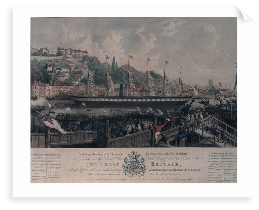 Launch of the SS 'Great Britain' in 1843 by Day & Haghe
