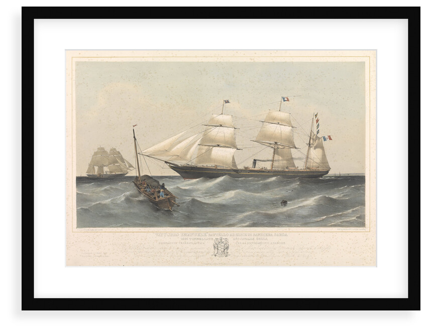 Steamship 'Vittorio Emanuele' ad elice di Bandiera Sarda by Thomas Goldsworth Dutton