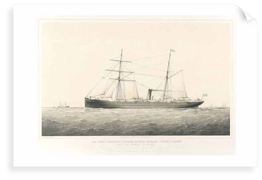 The screw steamships 'Charles Howard',  'Richard Cobden' and 'Rhone' by Thomas Goldsworth Dutton