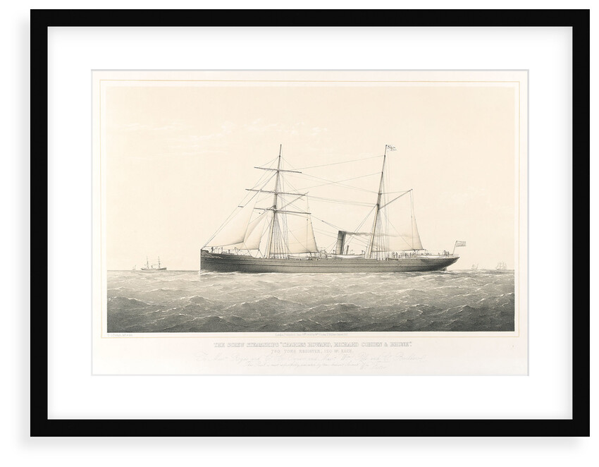 The screw steamships 'Charles Howard',  'Richard Cobden' and 'Rhone' by Thomas Goldsworth Dutton