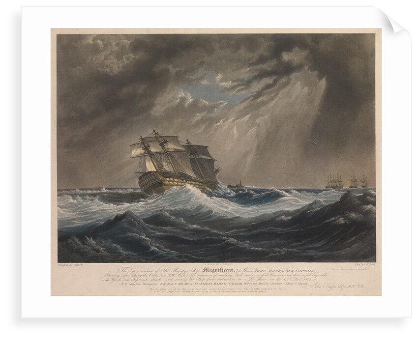 This representation of His Majesty's Ship 'Magnificent', 74 Guns... by G.Gilbert
