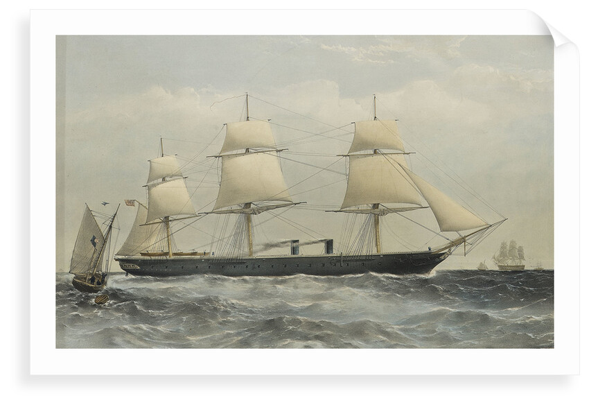 Iron cased screw steam frigate HMS 'Warrior' by Thomas Goldsworth Dutton