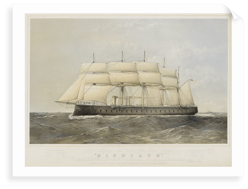 Iron cased screw steam frigate HMS 'Minotaur' by Thomas Goldsworth Dutton