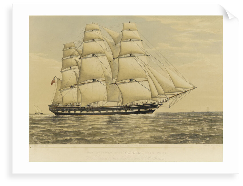 Clipper ship 'Malabar' by Thomas Goldsworth Dutton