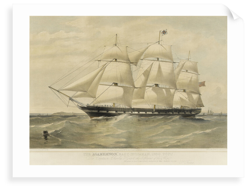 The East Indiaman 'Agamemnon' by Thomas Goldsworth Dutton
