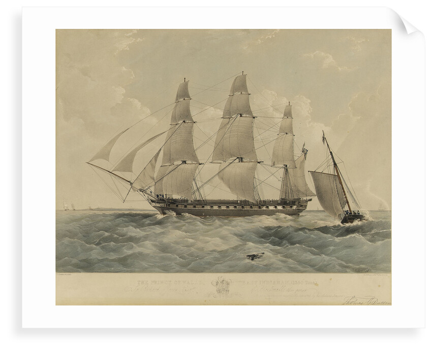 The East Indiaman 'Prince of Wales' by Thomas Goldsworth Dutton