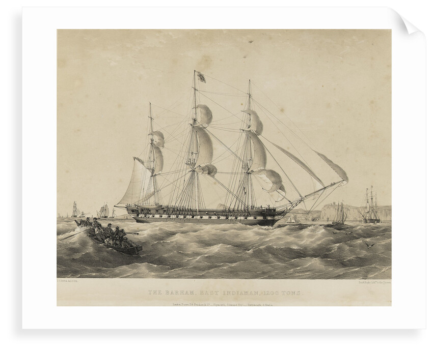 The East Indiaman 'Barham' by Thomas Goldsworth Dutton