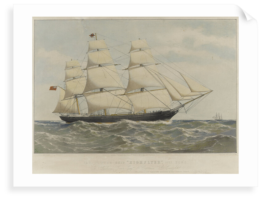 Clipper ship 'Highflyer' by Thomas Goldsworth Dutton