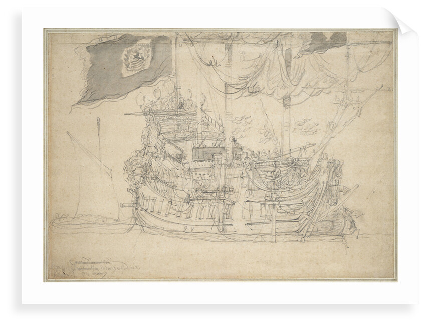 Portrait of the 'Zeelandia' by Willem van de Velde the Elder