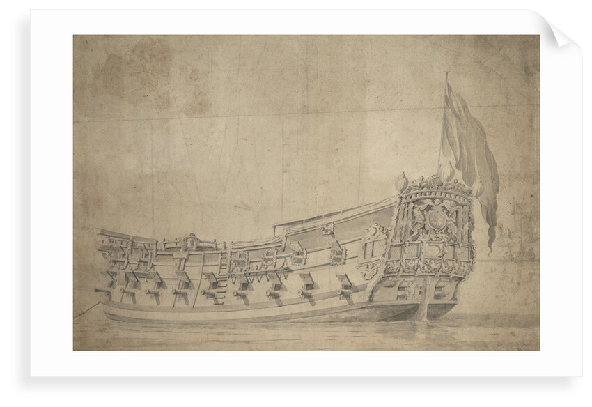 Portrait of the 'Providence'? by Willem Van de Velde the Younger