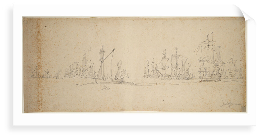 The Dutch fleet before the wind, May? 1672 by Willem van de Velde the Elder