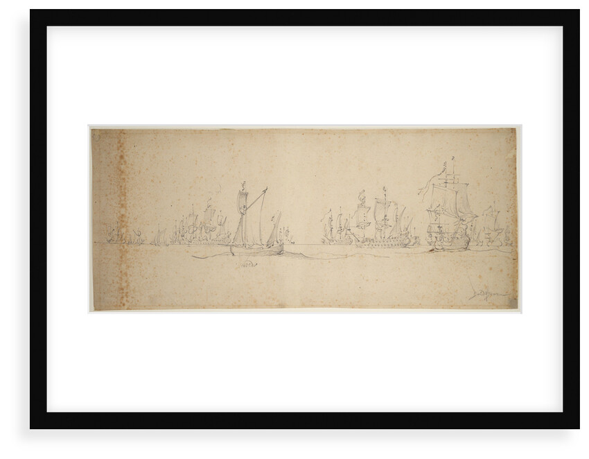 The Dutch fleet before the wind, May? 1672 by Willem van de Velde the Elder