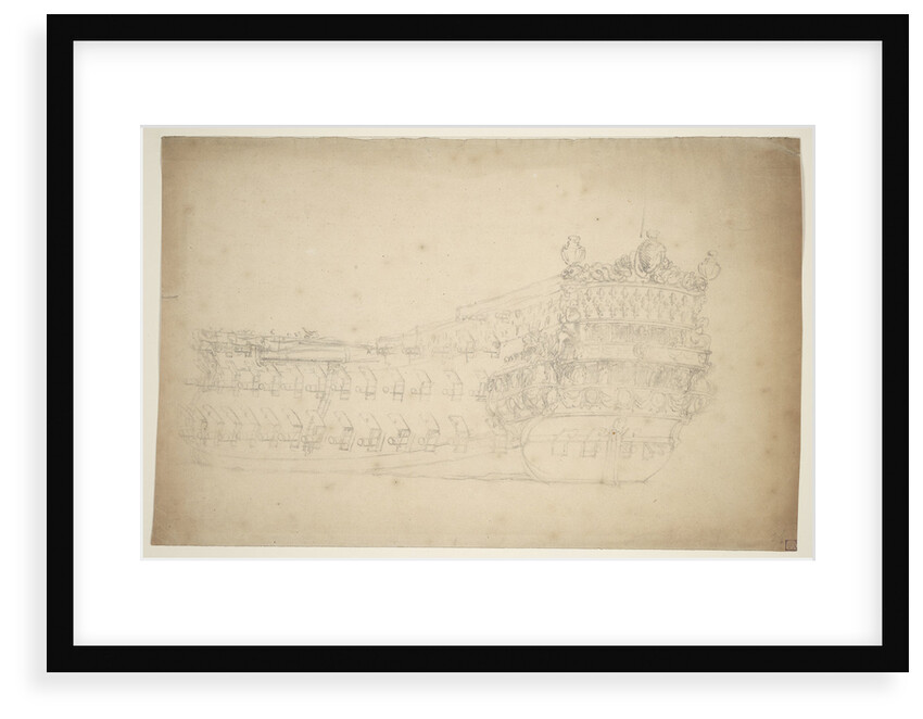 Portrait of a French two-decker by Willem van de Velde the Elder