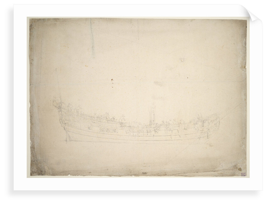 Portrait of the 'Portsmouth' by Willem Van de Velde the Younger