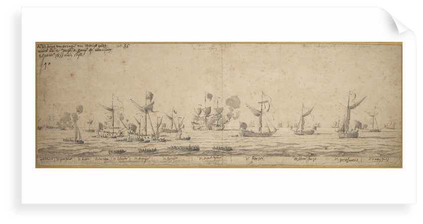 The yachts off Margate, 8 December 1677 by Willem van de Velde the Elder