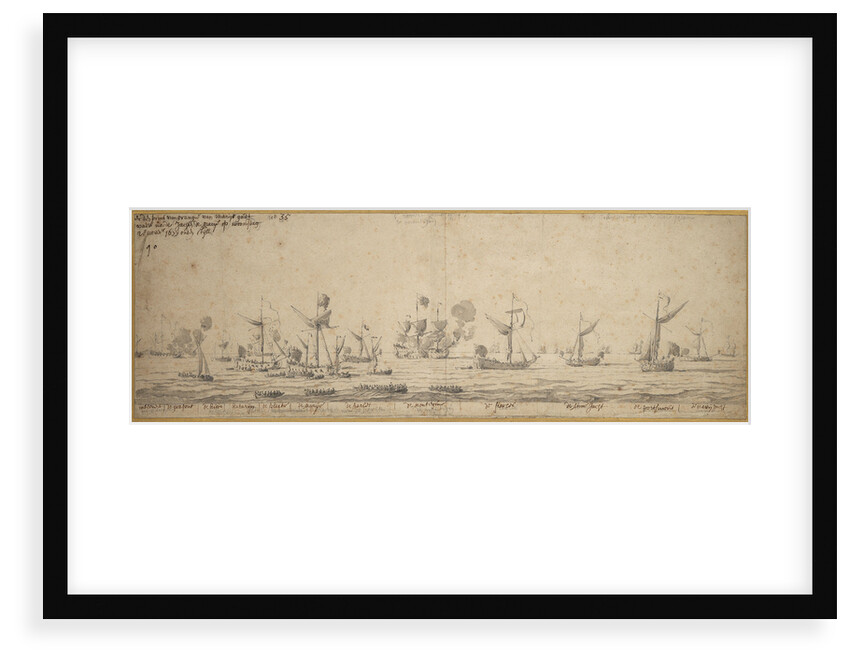 The yachts off Margate, 8 December 1677 by Willem van de Velde the Elder