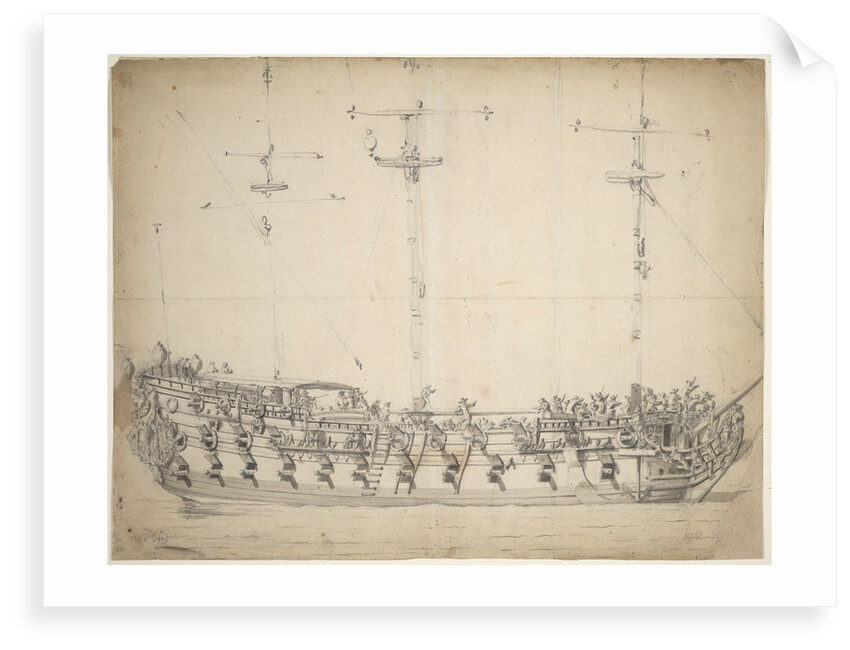 Portrait of the 'Mordaunt' by Willem van de Velde the Elder